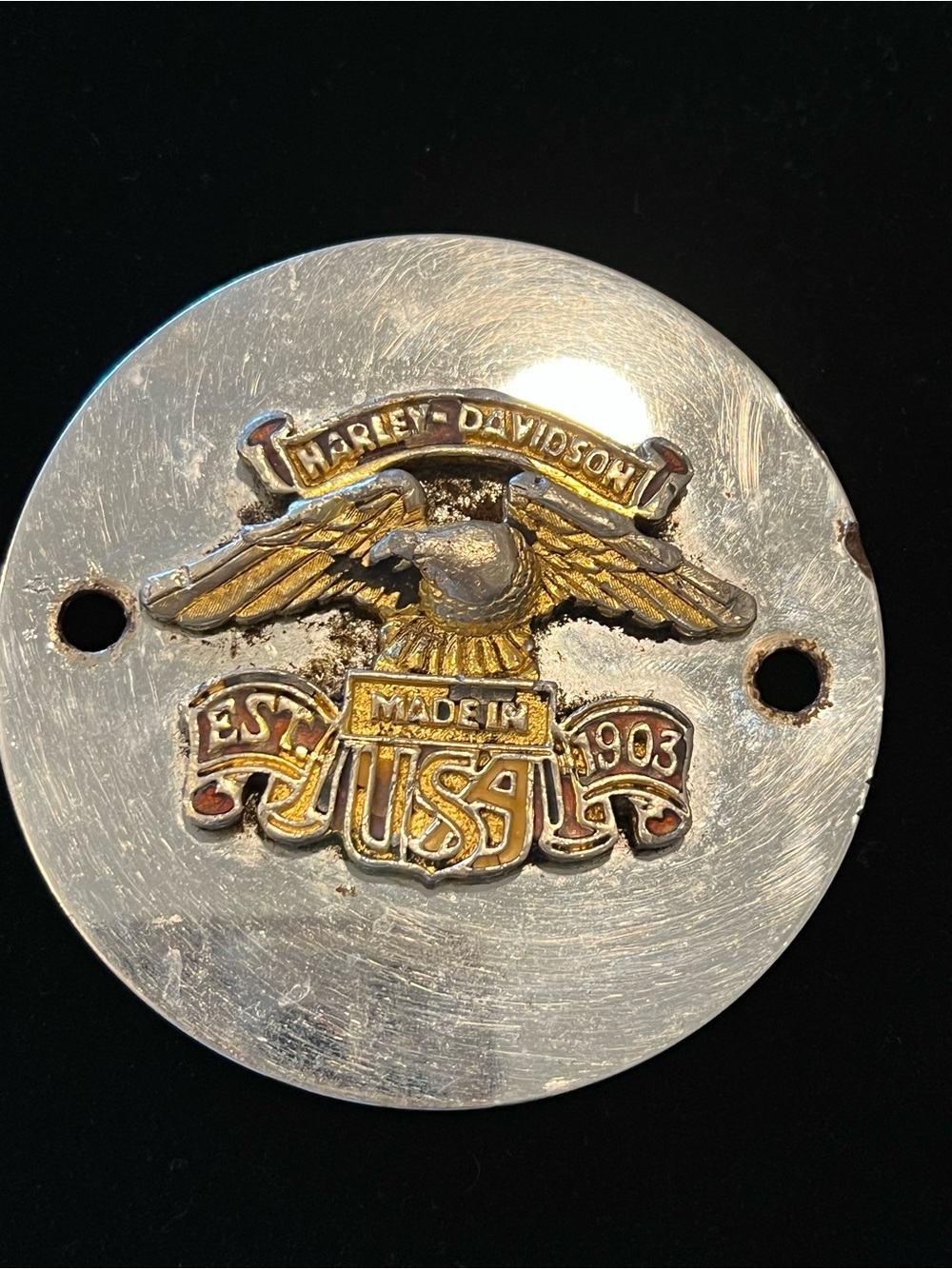 Harley-Davidson Gold & Silver Eagle USA Emblem